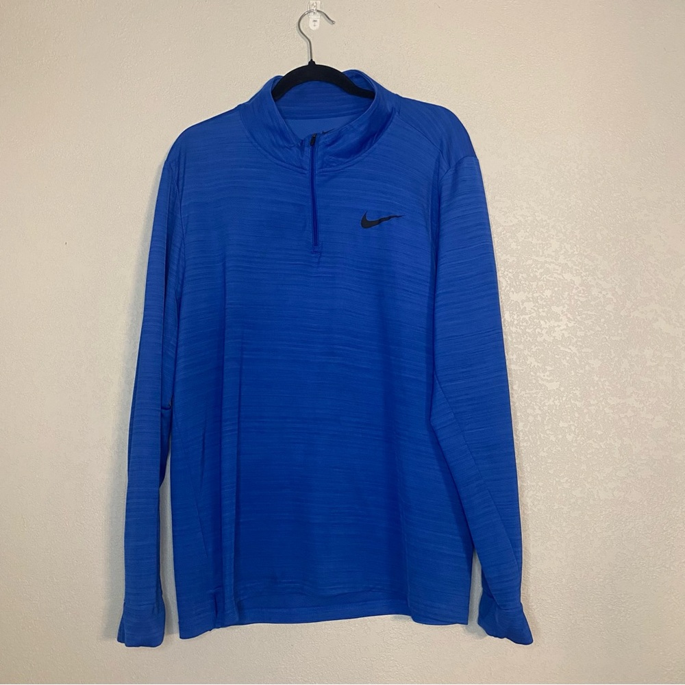 NikeRoyal Blue Quarter Zip Pullover (Size XL)